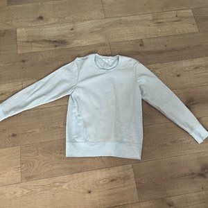 Grey Leather Helmut Lang Jumper Size S